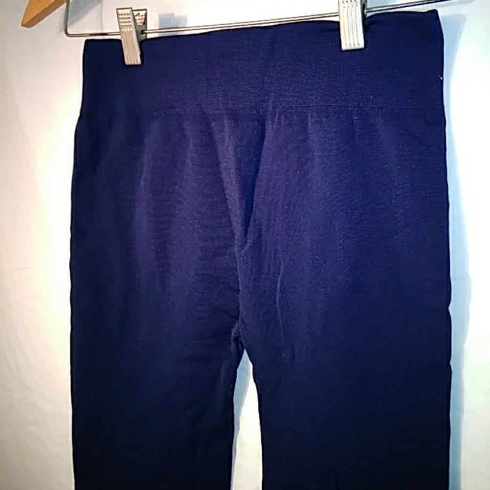 Euc navy blue fleece lined legging tights - Picture 1 of 3